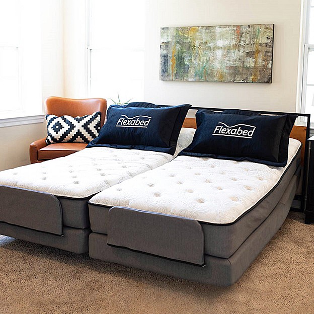 Flex-A-Bed Premier Dual Frame With Mattresses Model 790 Adjustable Bed By Flexabed