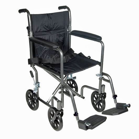 Wrangler II Model TR37E-SV / TR39E-SV / TR Transport Manual Wheelchair By Drive Medical 