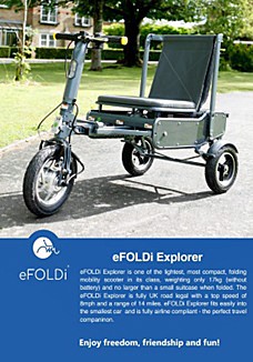 eFOLDi Explorer 3-Wheel Folding Scooter Brochure