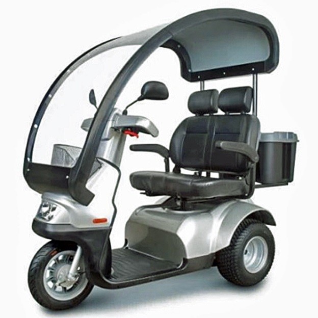 Afiscooter S / S3 - Dual Seat - w/ Canopy Full-Size Recreational Scooter Model No. Afiscooter S3 - FTS  