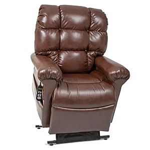 Comforter PR-535 Extra-Wide with MaxiComfort Lift Chair Recliner By Golden Technologies Anli Chestnut Fabric 