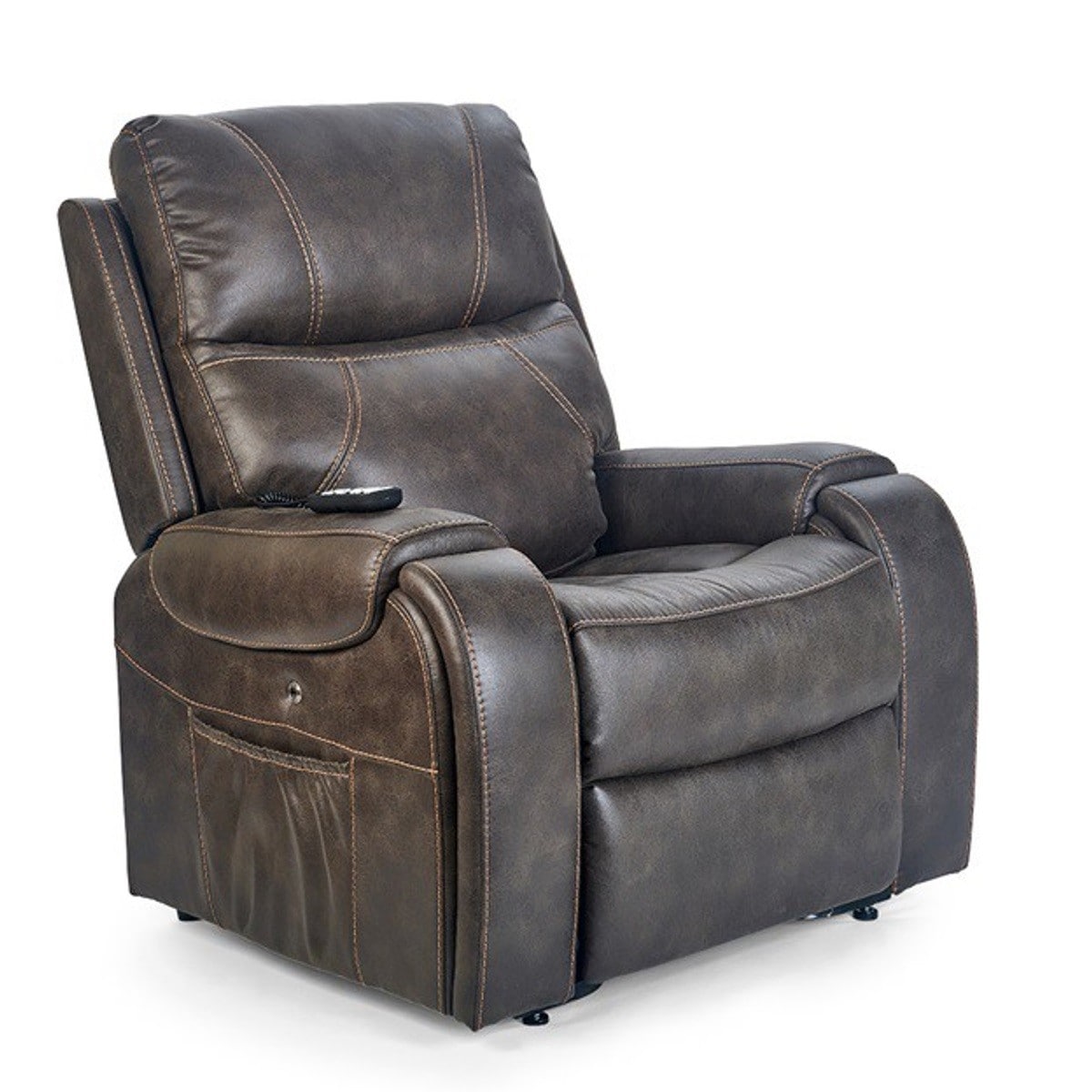 Titan PR449 Lift Chair - Deluna™ Series - Sutton Faux Leather Graphite Fabric - By Golden Technologies