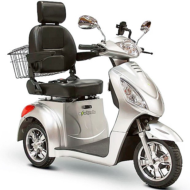 EWheels EW-36 3-Wheel Mobility Scooter - Silver