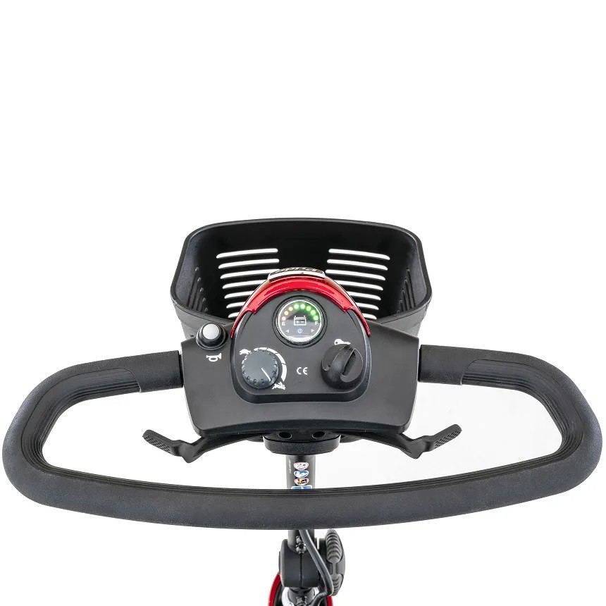 Go-Go Elite Traveller - 3-Wheel Travel Scooter - Tiller Console - Horn, Key Switch, Battery Condition Meter, Speed Adjustment Dial and Thottle Control Lever