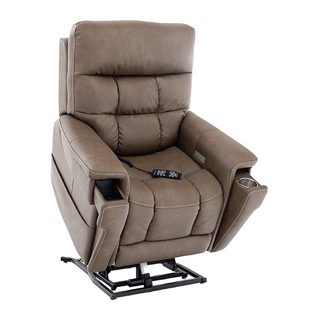 VivaLift! Ultra! Lift Chair Recliner By Pride Mobility Capriccio Cappuccino Fabric 