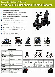 Silverado Extreme - 4-Wheel Full-Size Full Suspension Scooter Brochure