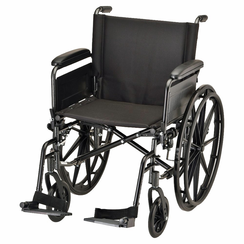 Nova 7201L 20-inch Lightweight Wheelchair Full Arms - Swing Away Footrests