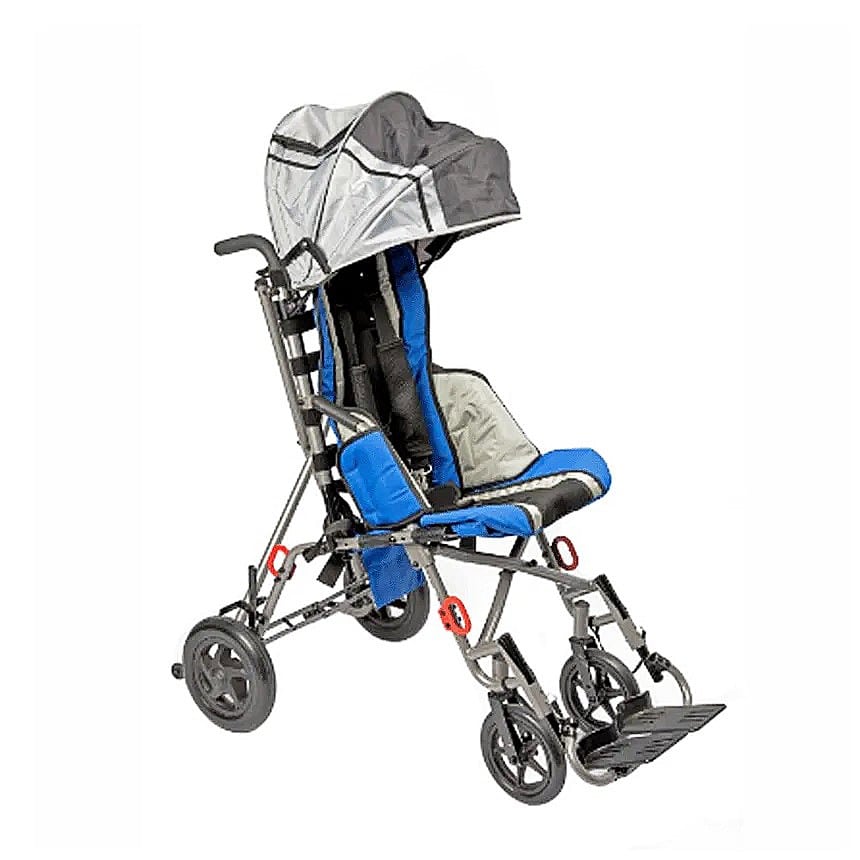 Trotter® Mobility Chair - Jet Fighter Blue Color - Includes Canopy - Shown with Optional Transit Kit - By Inspired by Drive 