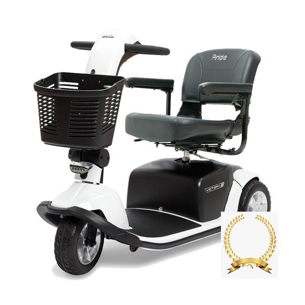 Victory 10 - 3-Wheel Scooter - White Color - By Pride Mobility