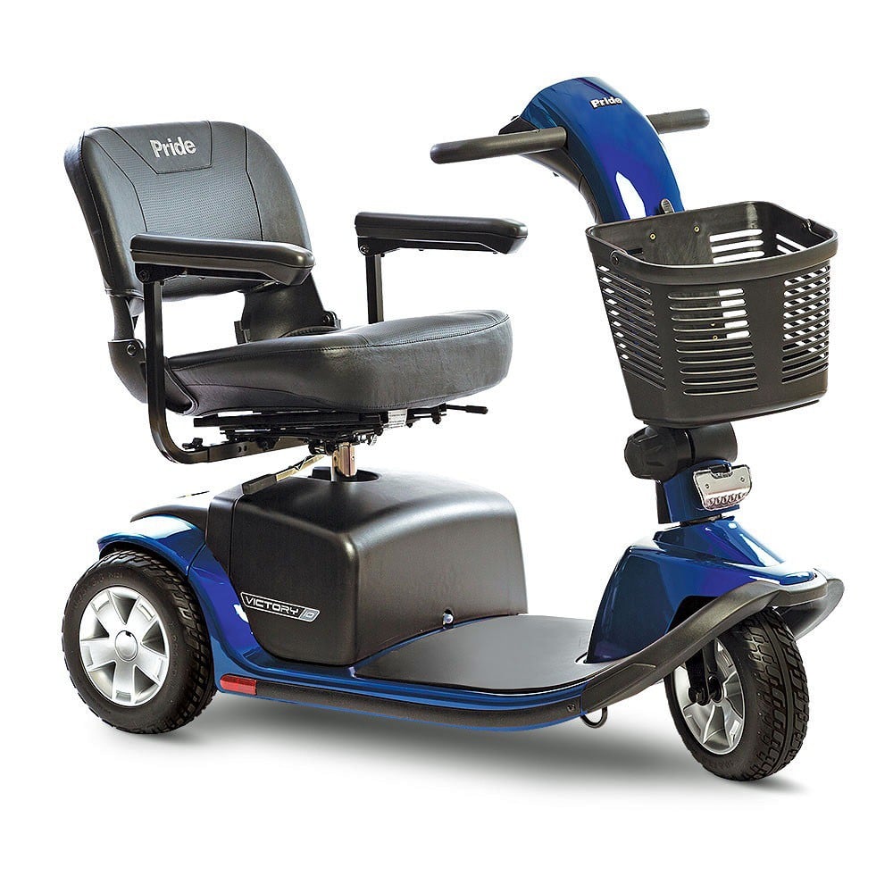 Victory 10 - 3-Wheel Scooter - Viper Blue Color - By Pride Mobility