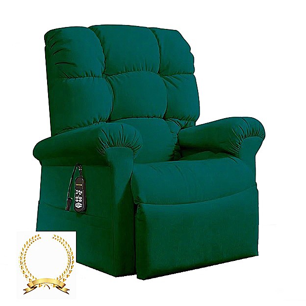 Select Comfort SCZ Lift Chair With Heat And Massage - Luxe Peacock Fabric - By Golden Technologies