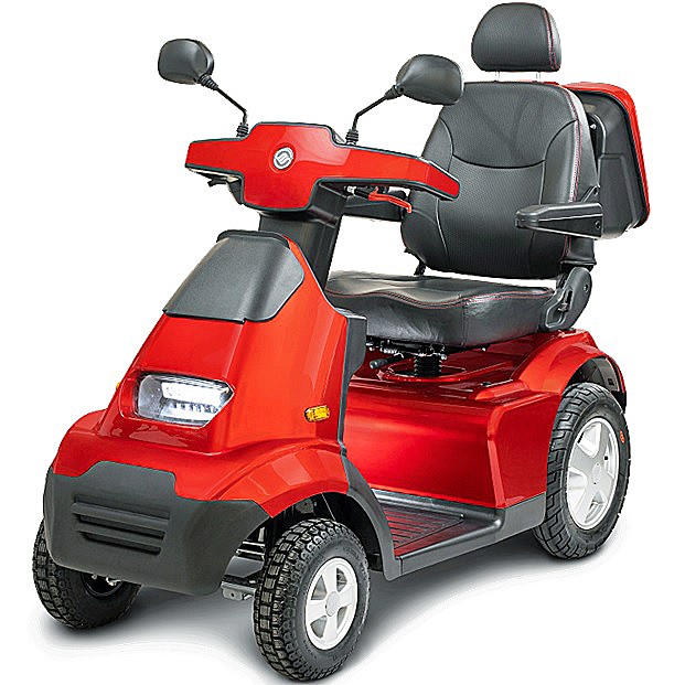 Afikim Afiscooter S - S4 20" Single Seat - Red - 4-Wheel Scooter