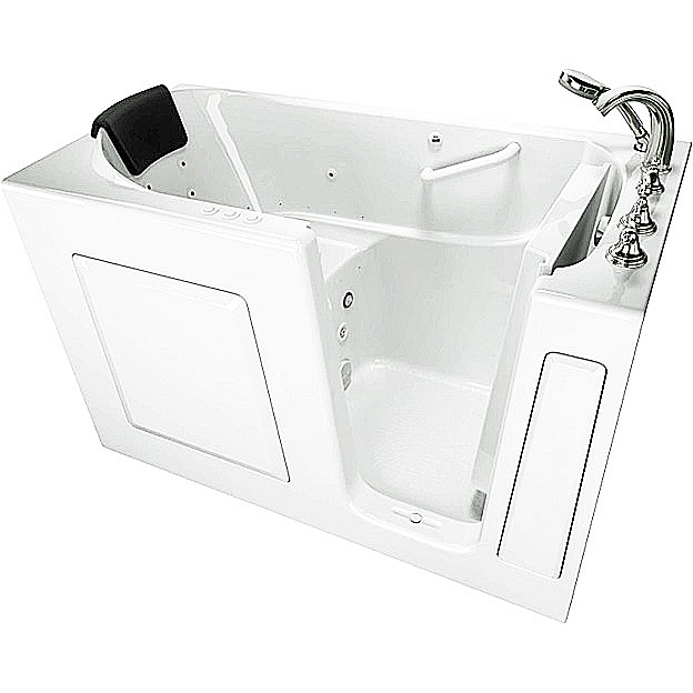 American Standard Gelcoat Premium Series 3060.109 Walk-In Bath - Right Side Door Walk-In Bathtub in White - By American Standard