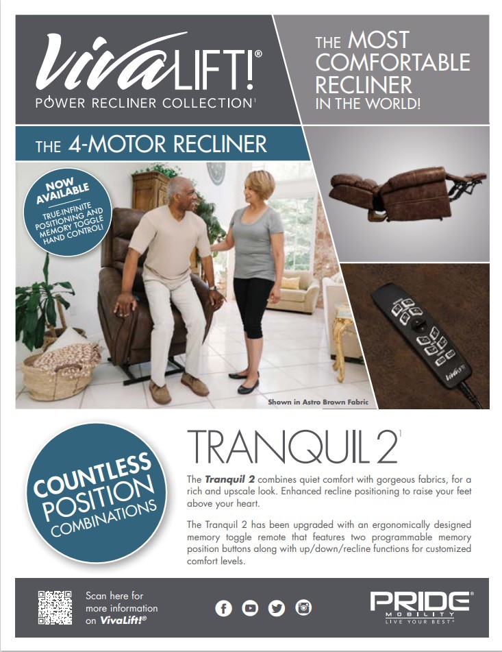 VivaLift! Tranquil 2 Power Recliner Brochure