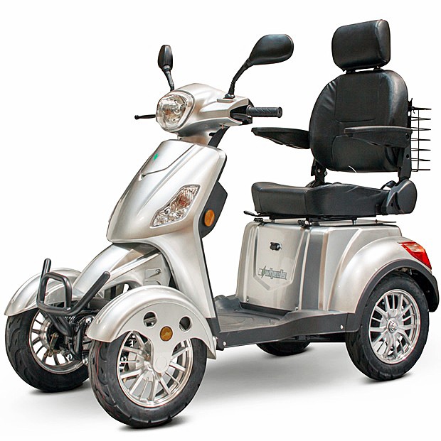 EW-46 4-Wheel Recreational Scooter - Silver