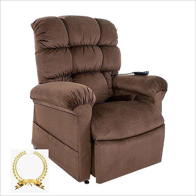 Cloud PR-510 with HeatWave Lift Chair Recliner By Golden Technologies Luxe Chocolate Fabric 