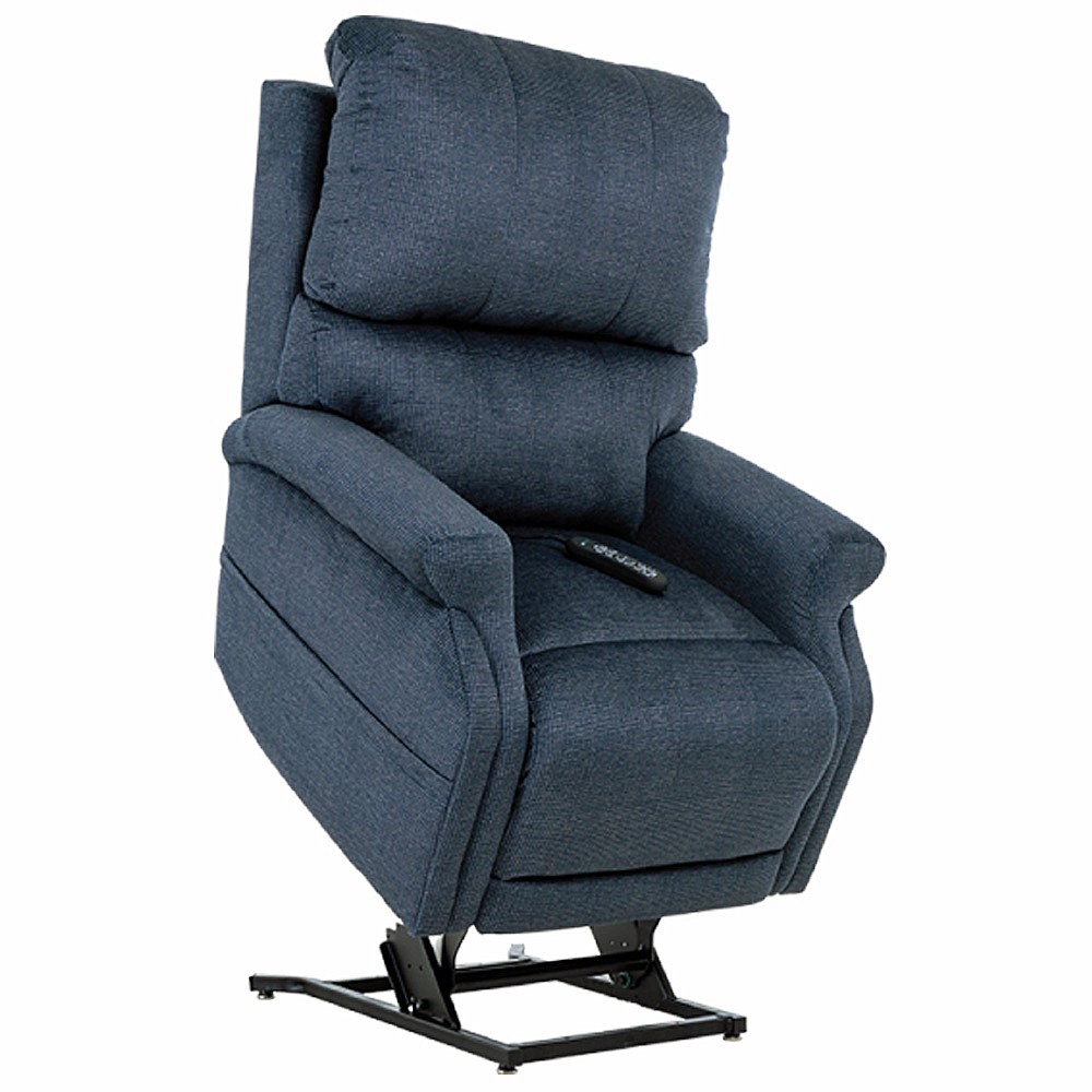 VivaLift! Escape 990i Lift Chair Recliner By Pride Mobility Burbank Navy Fabric 