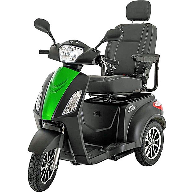 Baja Raptor 2 - 3-Wheel Scooter - Black With Green Machine Panel