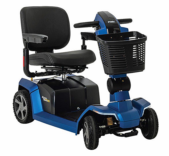 Zero Turn 10 4-Wheel Scooter - Ocean Blue Color  - By Pride Mobility