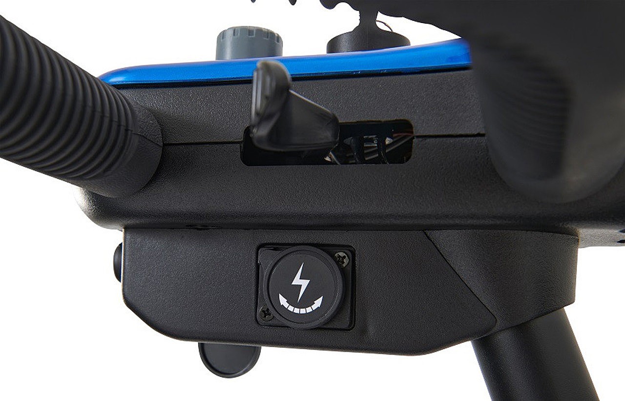 Buzzaround XLS-HD 4-Wheel Portable Travel Scooter - Battery Charging Port Conveniently Located on the Tiller