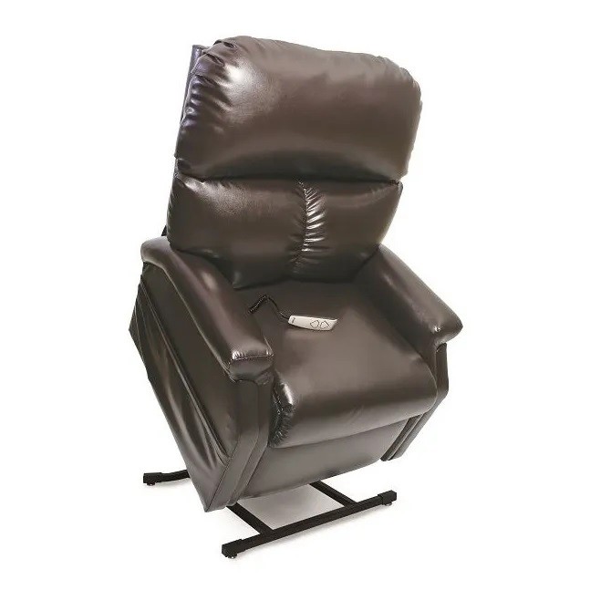 Essential Collection Model LC-250 Lift Chair - Lexis Faux Leather Chestnut Fabric - By Pride Mobility