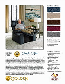 Regal PR-504 Power Lift Chair Recliner with MaxiComfort Brochure 