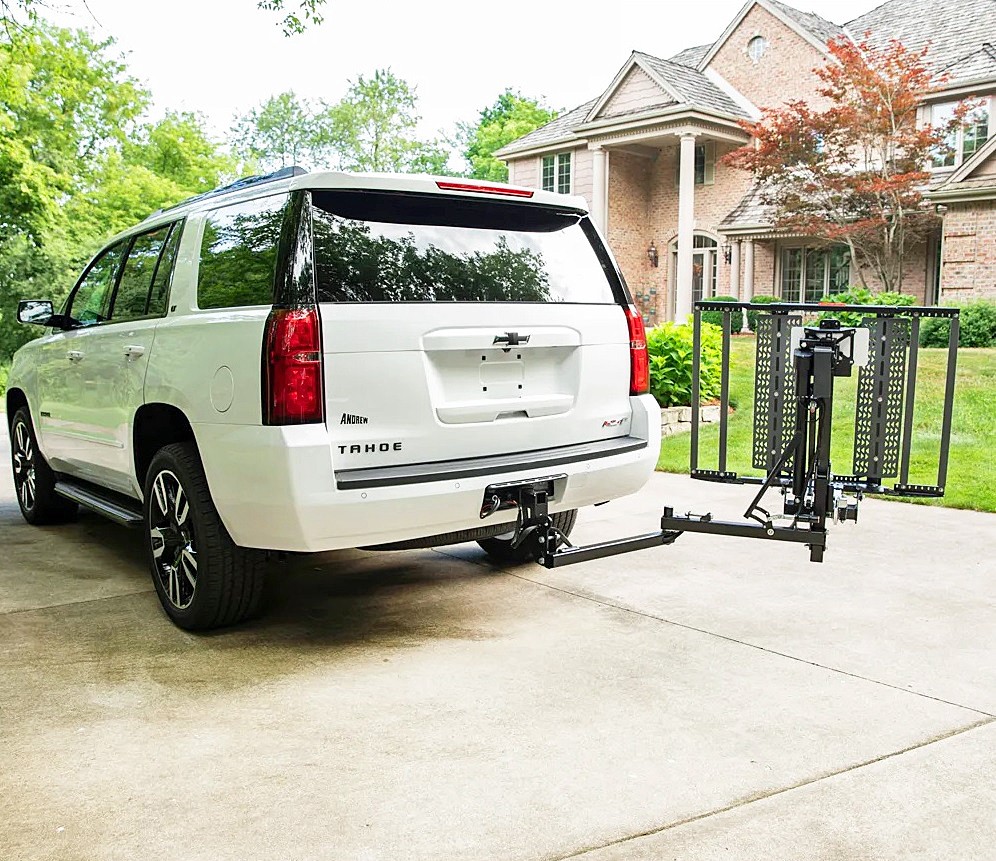 Bruno Out-Sider® Exterior Platform Lift - Swing-Away for Easy Cargo Access Option - Powered Electric Vehicle Carrier by Bruno