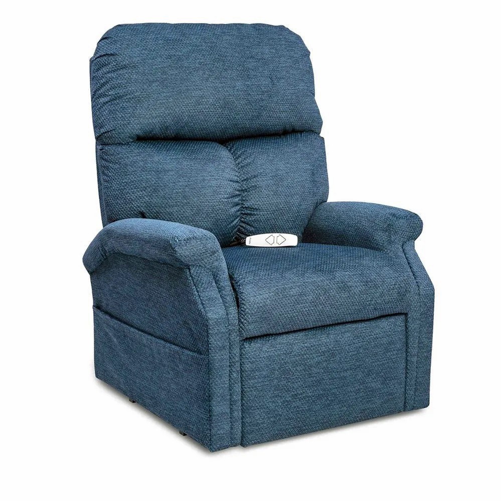 Classic LC-250 3-Position  Lift Chair Recliner By Pride Mobility Cloud 9 Pacific Blue Fabric Medium  