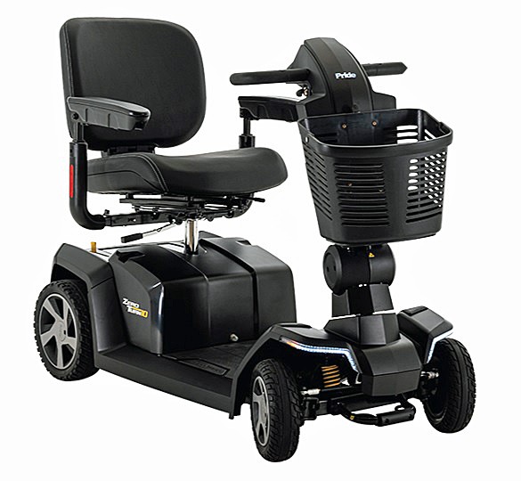 Zero Turn 10 4-Wheel Scooter - Black (Matte) Color  - By Pride Mobility