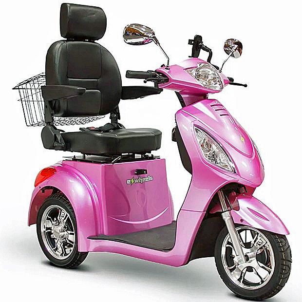 EWheels EW-36 Elite 3-Wheel Scooter with Electric Brake Assist Color: Magenta