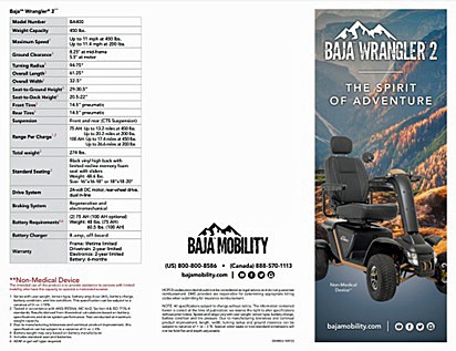 Baja Wrangler®2 - 4-Wheel Scooter Brochure