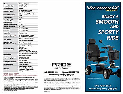 Victory LX Sport 4-Wheel Mid-Size Scooter Brochure