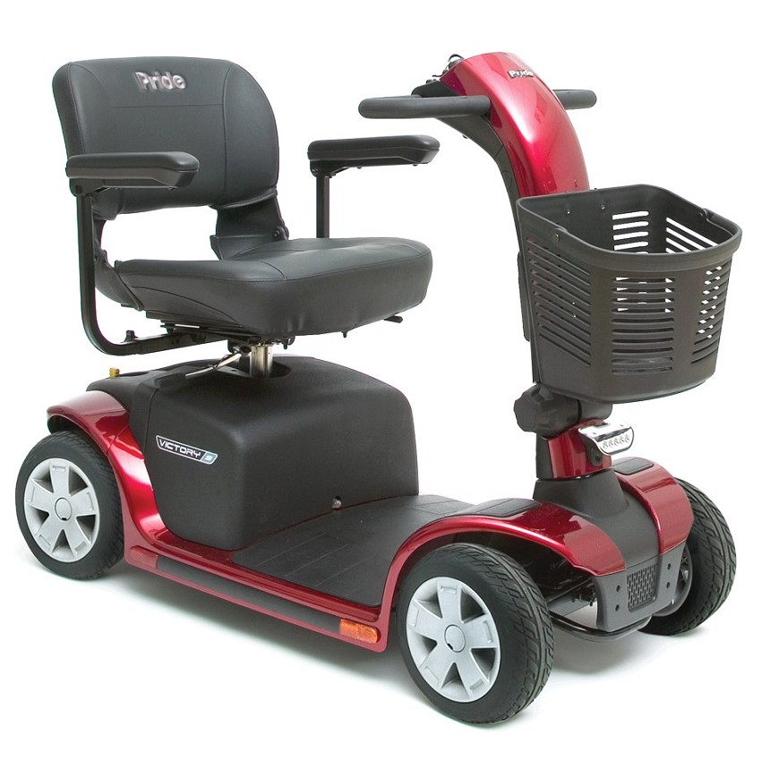 Victory 9 4-Wheel Scooter - Candy Apple Red