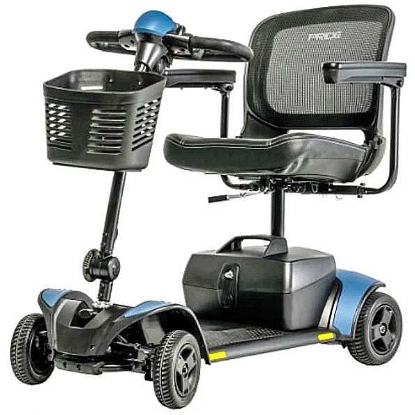 Go-Go® Elite Traveller® 2 - 4-Wheel Scooter With iTurn Technology 4-Wheel Travel Scooter Model No. SC442E By Pride Mobility - Iceberg Blue