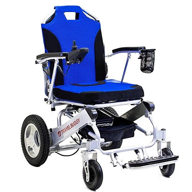 City 2 Plus HD Power Chair - Blue/ Silver Frame