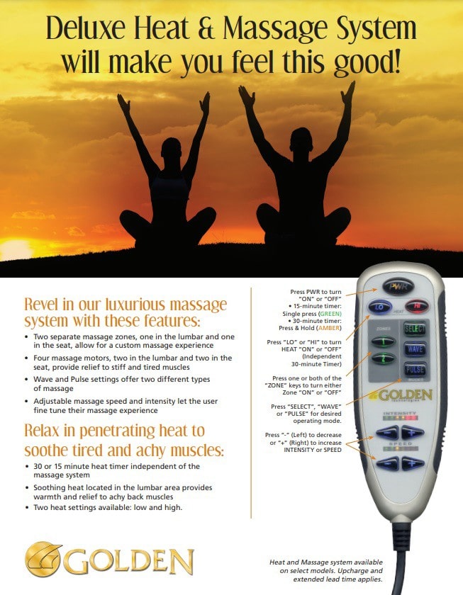 Golden Deluxe Heat & Massage System