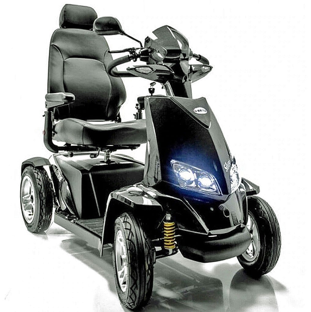 Silverado Extreme - 4-Wheel Full-Size Full Suspension Scooter - Black Color - By Merits Health Products