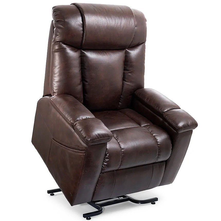 Rhea PR-442 Lift Chair Recliner By Golden Technologies Sutton Faux Leather Maple Fabric Large  