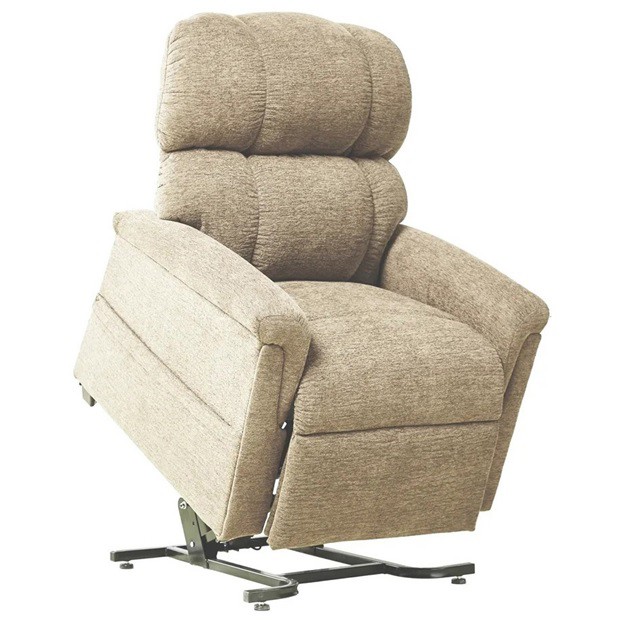 Comforter PR-535 Extra-Wide with MaxiComfort Lift Chair Recliner By Golden Technologies Luxe Sand Fabric Medium/Wide