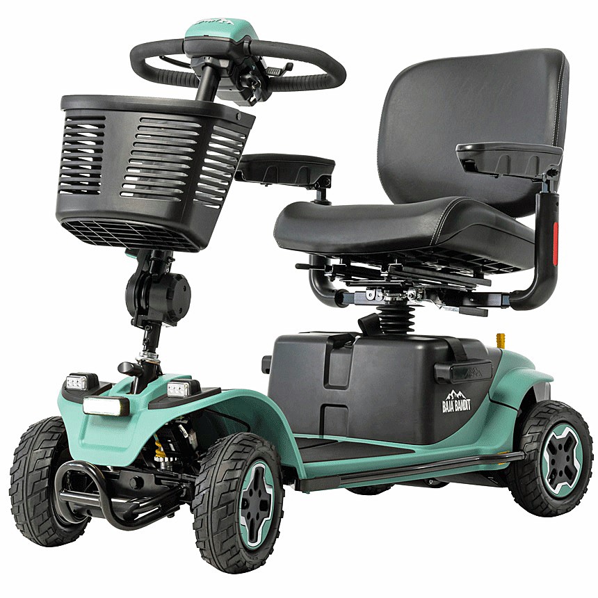 Baja Bandit 4-Wheel Scooter - Sage Color - By Pride Mobility