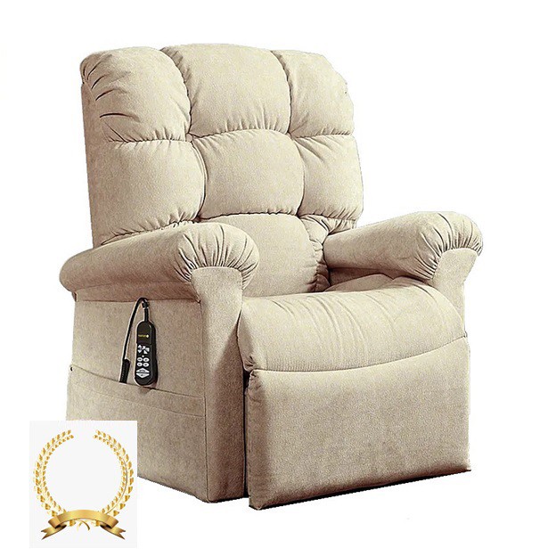 Select Comfort SCZ Lift Chair With Heat And Massage - Luxe Sand Fabric - By Golden Technologies