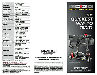 Go-Go® Elite Traveller® 4-Wheel Travel Scooter Brochure