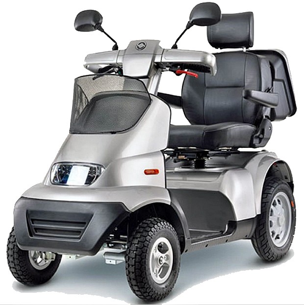 Afikim Afiscooter S - S4 
20" Single Seat - Silver - 4-Wheel Scooter