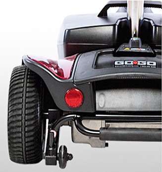 Go-Go Sport 4-Wheel Travel Scooter - Electromechanical Brakes, 9" Solid Tires and Anti-Tipper Tires