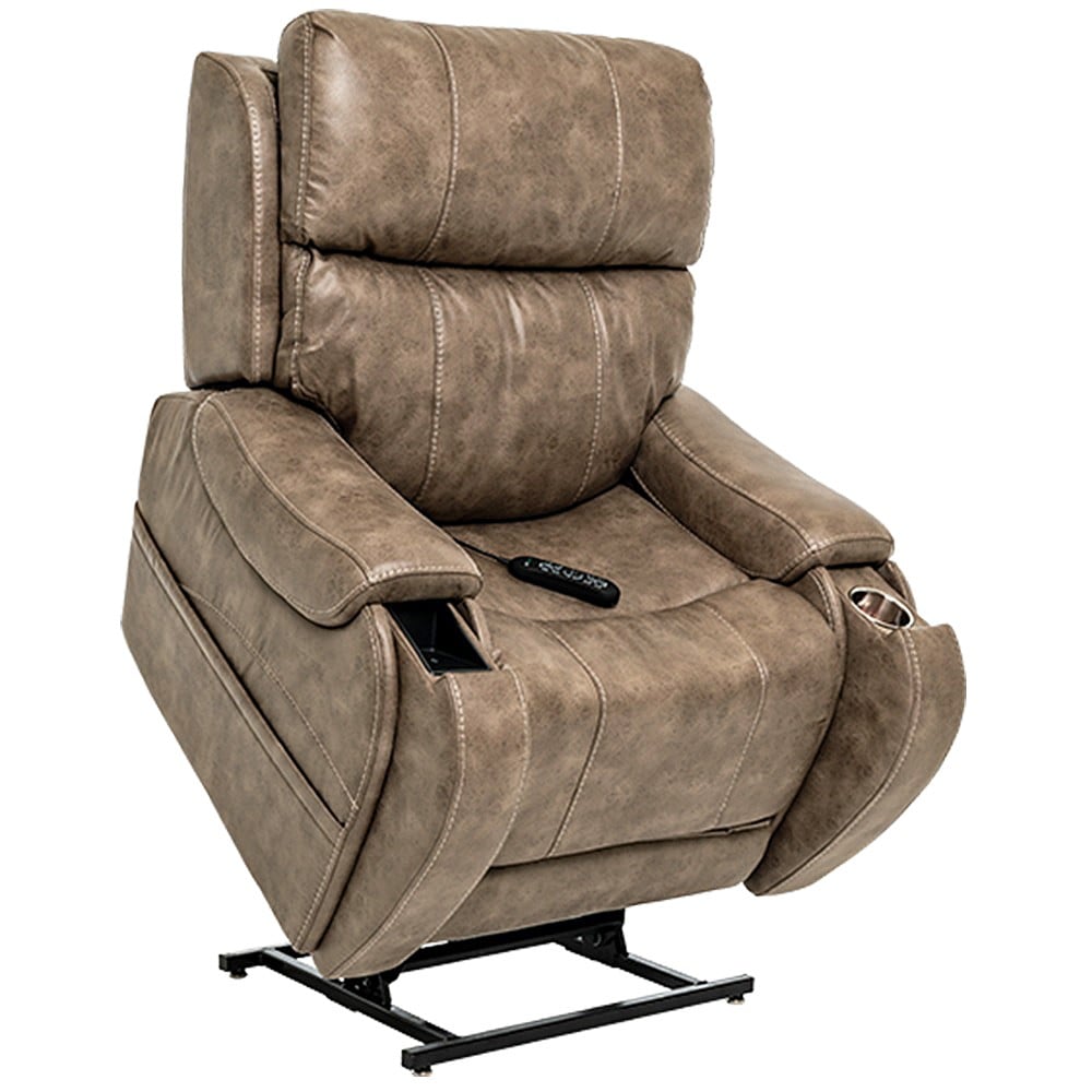 VivaLift! Atlas Plus Lift Chair Recliner By Pride Mobility Badlands Mushroom Fabric Medium 