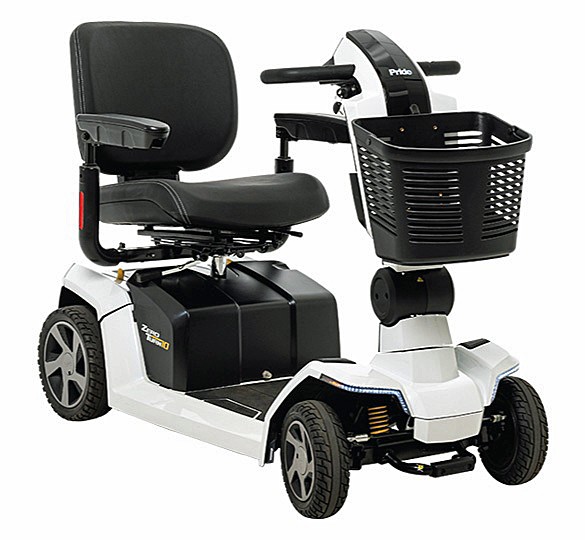 Zero Turn 10 4-Wheel Scooter - Pearl White Color  - By Pride Mobility