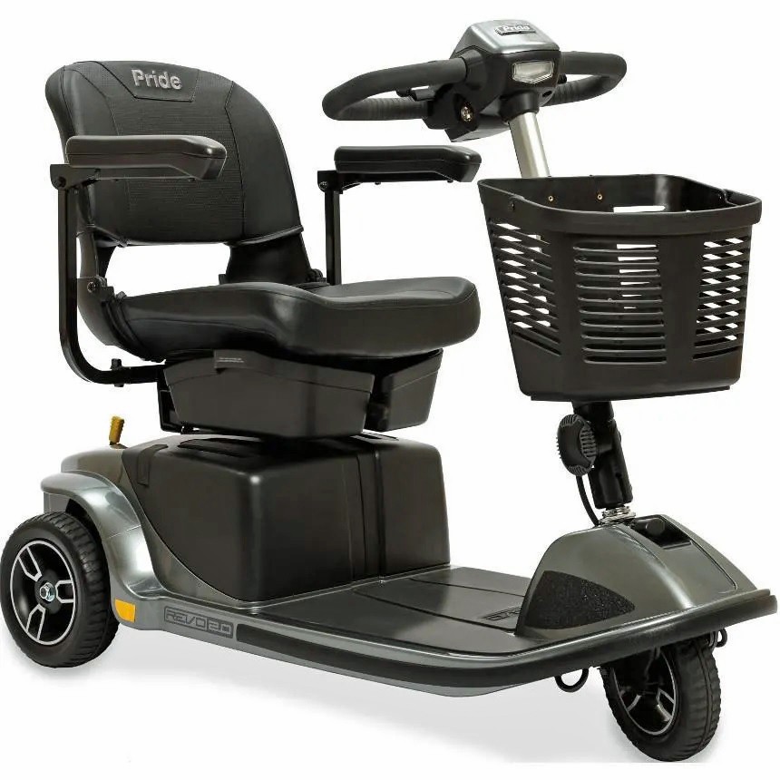 Revo 2.0 - 3-Wheel Scooter - Grey Street Color - By Pride Mobility