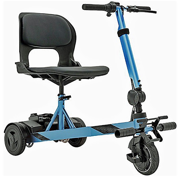 iRide®2 - 3-Wheel Folding Scooter - Arctic Ice Color - By Pride Mobility