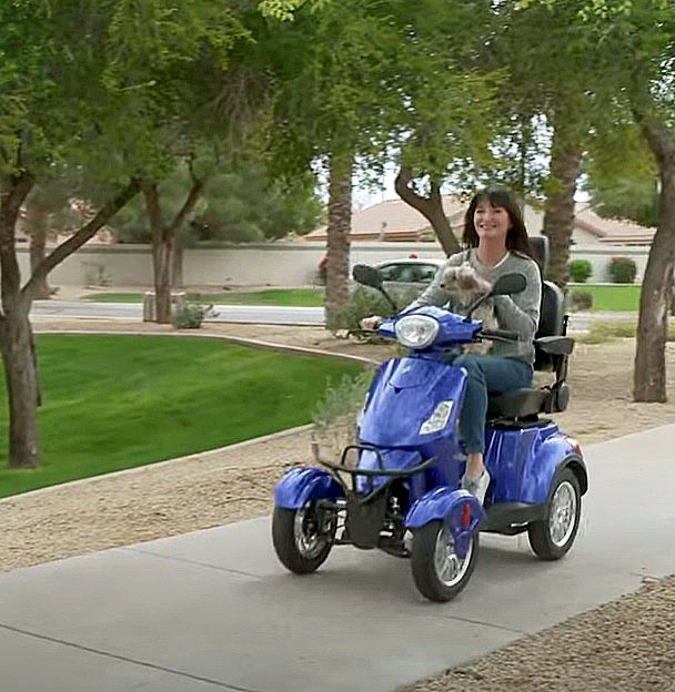 EW-46 Recreational Scooter - Taking Her Pet For a Ride