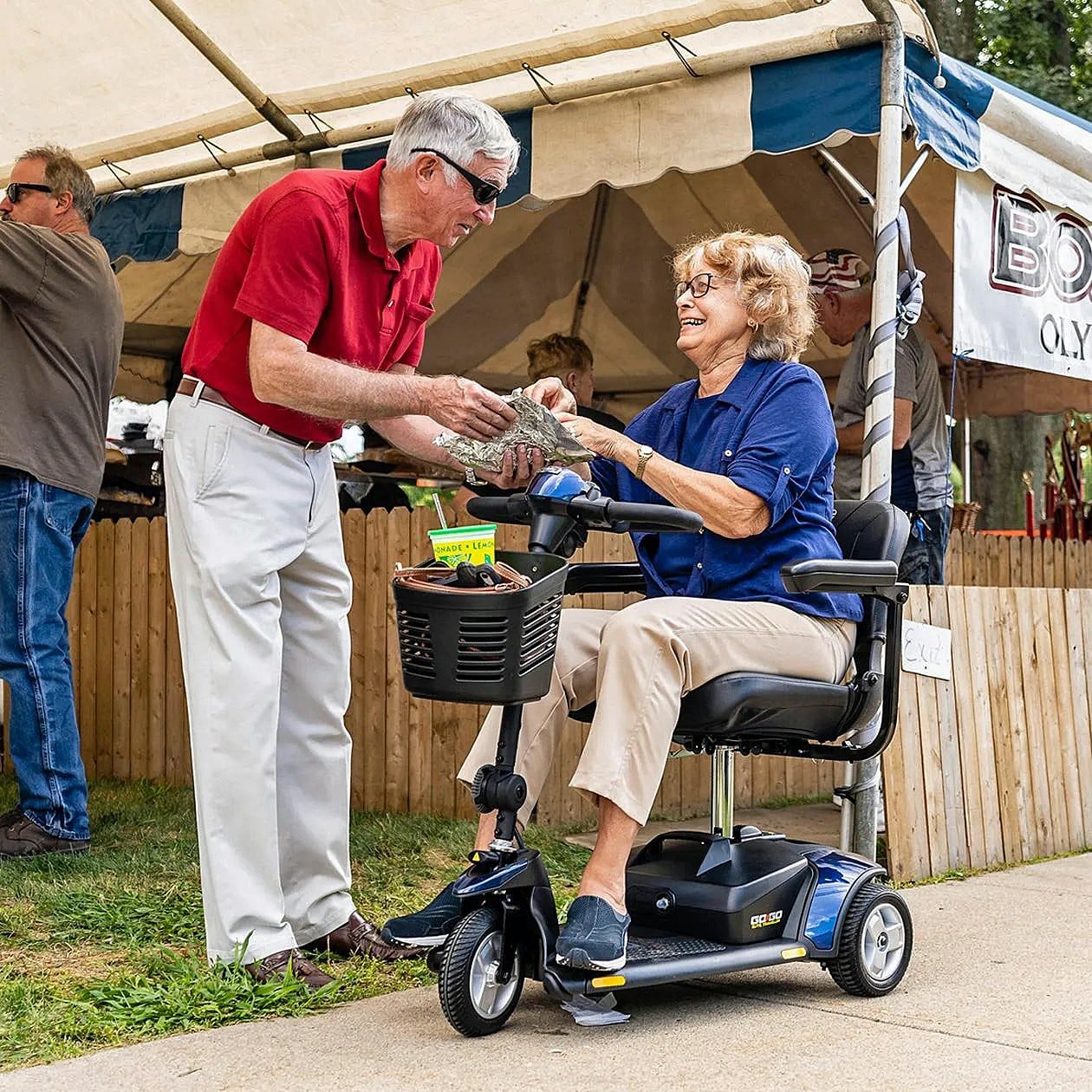 Go-Go Elite Traveller - 3-Wheel Travel Scooter - Having An Enjoyable Afternoon